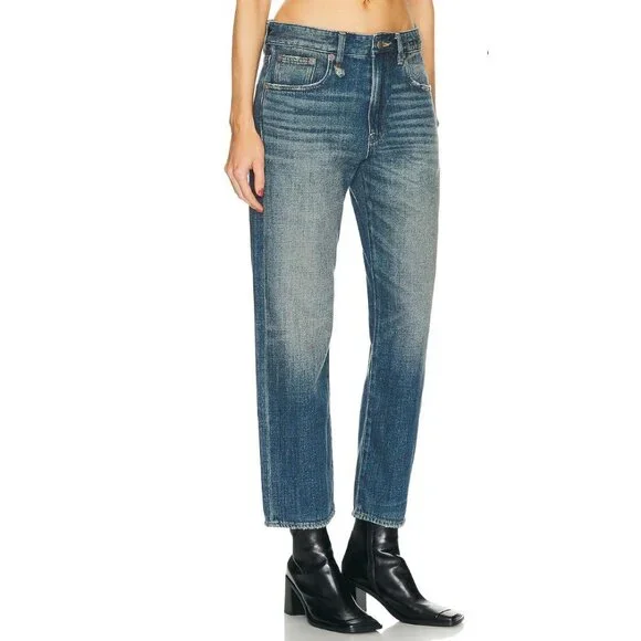 R13 Romeo Mid-Rise Straight-Leg Jeans-sz 25 - Picture 3 of 14